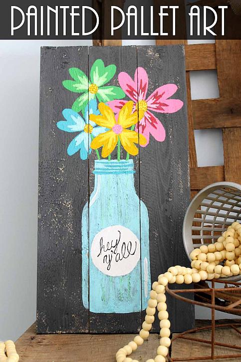 Painted on sale pallet art